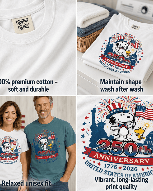 5_a15d6418-2b1c-42cd-bce2-d0e59d9ffd48 - AuraNations - Comfort Colors 250th Anniversary Patriotic T-Shirt - White / S - 250TH ANNIVERSARY, ALL, COMFORT COLORS, NO CUSTOM, PRODUCTS, SNPY, TSHIRT