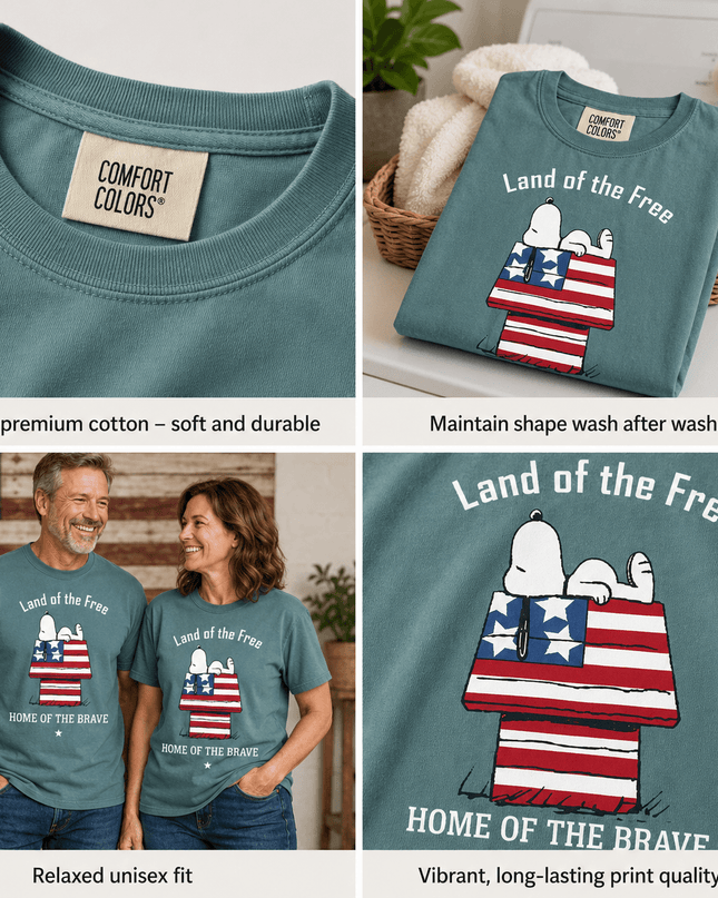5_a494e80d-9e74-4970-b040-5ac3936a4de2 - AuraNations - Comfort Colors Land Of The Free T-Shirt - Seafoam / S - 250TH ANNIVERSARY, ALL, COMFORT COLORS, NO CUSTOM, PRODUCTS, SNPY, TSHIRT