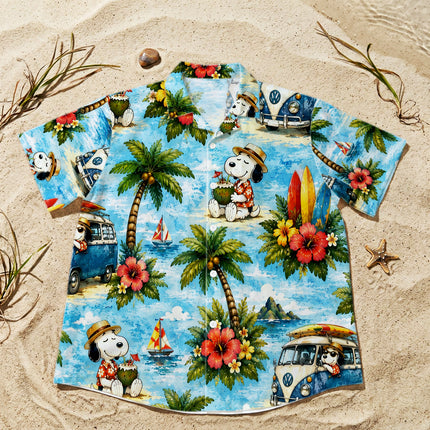 Tropical Road Trip Beach Van Surf Summer Hawaiian Shirt