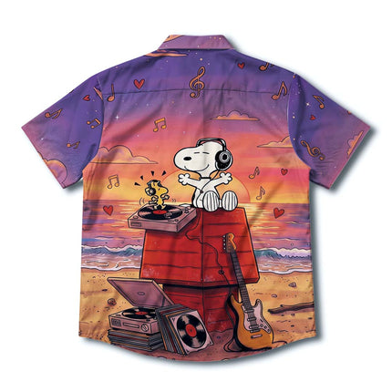 Tropical Sunset Music Beach Summer Hawaiian Shirt
