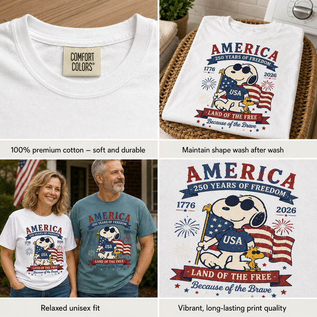 Comfort Colors 250th Anniversary USA Land Of The Free T-Shirt