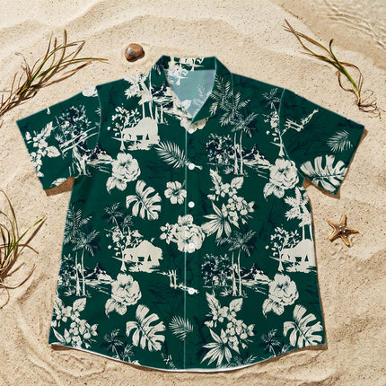 Beach Summer Vintage Tropical Floral Hawaiian Shirt