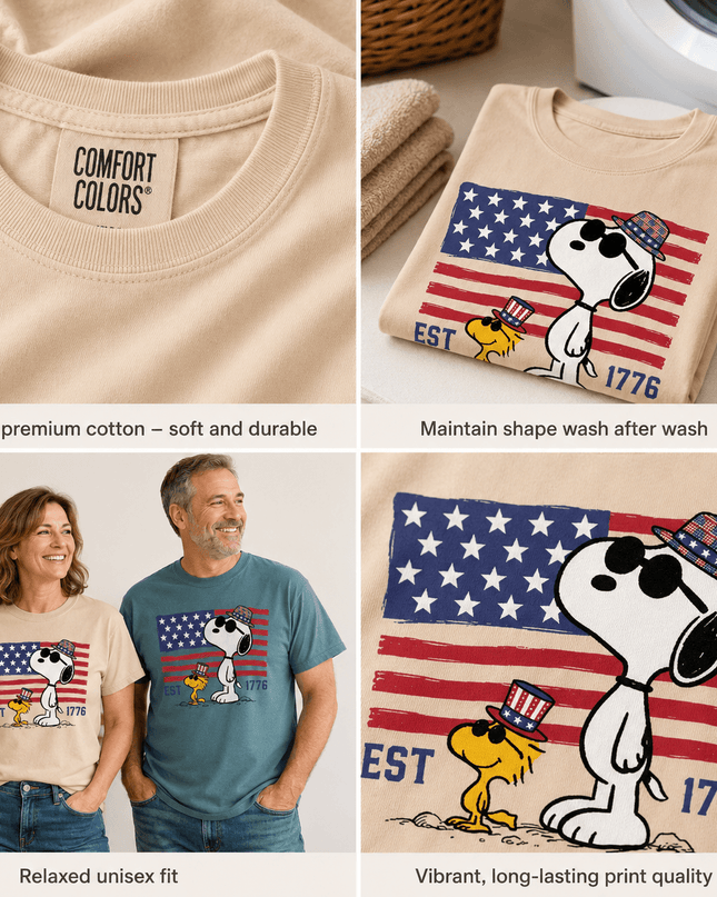 5_bf00f1f0-4cf5-4a83-9377-60d19a44b9b9 - AuraNations - Comfort Colors Est 1776 Vintage Flag Cool Patriotic Dogs T-Shirt - Ivory / S - 250TH ANNIVERSARY, ALL, COMFORT COLORS, NO CUSTOM, PRODUCTS, SNPY, TSHIRT