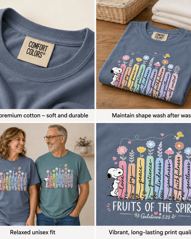 Comfort Colors Fruits of the Spirit Floral Christian T-Shirt