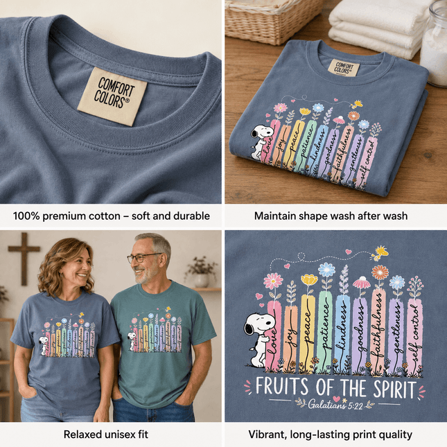 Comfort Colors Fruits of the Spirit Floral Christian T-Shirt