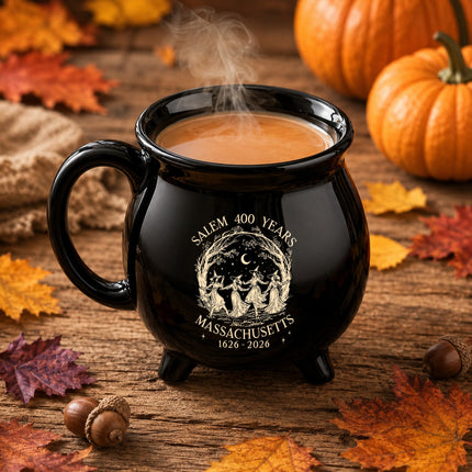 Salem 400 Years Massachusetts Witch Cauldron Mug Halloween