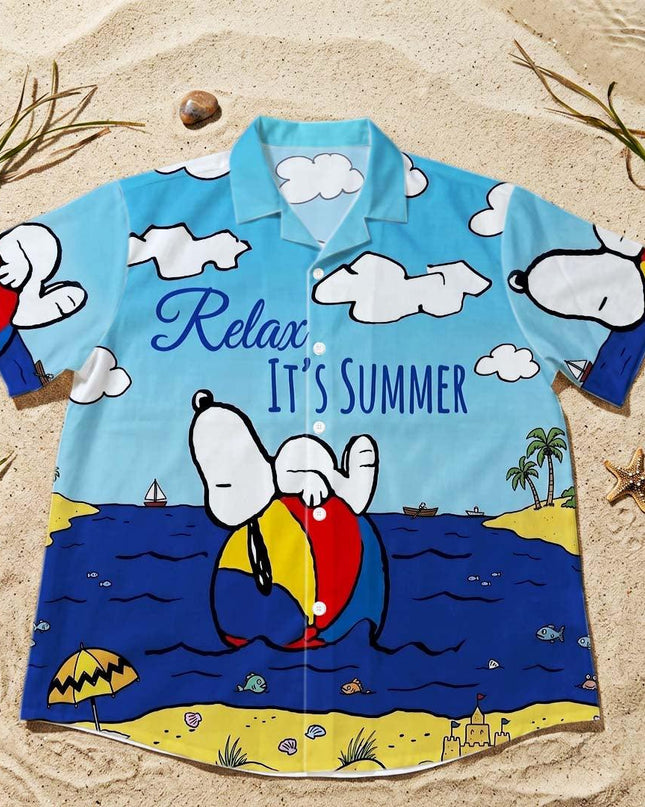 Beach Summer Relaxing Ocean Float Vacation Hawaiian Shirt