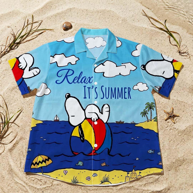Beach Summer Relaxing Ocean Float Vacation Hawaiian Shirt