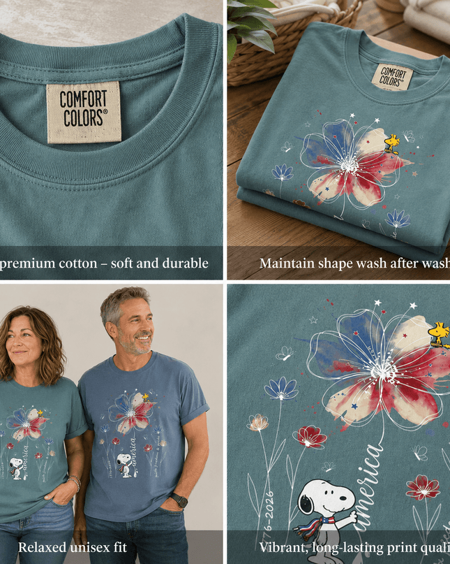 5_e5dc5701-d44f-4bd7-a93b-499fa3a238b1 - AuraNations - Comfort Colors America Watercolor Flag Floral Faith Freedom Dog T-Shirt - Seafoam / S - 250TH ANNIVERSARY, ALL, COMFORT COLORS, NO CUSTOM, PRODUCTS, SNPY, TSHIRT