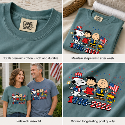 Comfort Colors 1776-2026 Patriotic Squad Fireworks T-Shirt