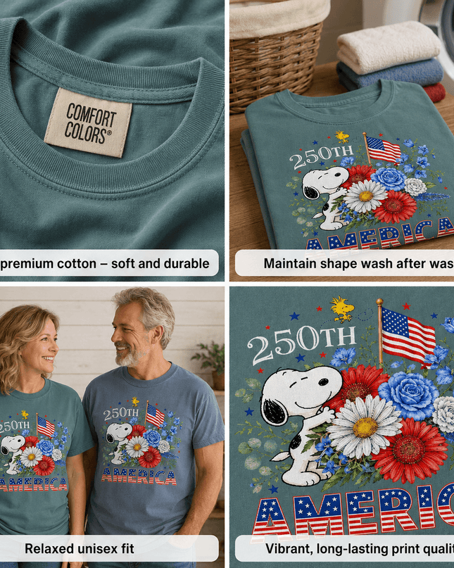 5_f5d50b49-c508-41f5-ba8d-d6cf076d9a97 - AuraNations - Comfort Colors 250th America Patriotic Floral Bouquet Dog T-Shirt - Seafoam / S - 250TH ANNIVERSARY, ALL, COMFORT COLORS, NO CUSTOM, PRODUCTS, SNPY, TSHIRT