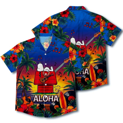 Aloha Tropical Music Beach Summer Hawaiian Shirt
