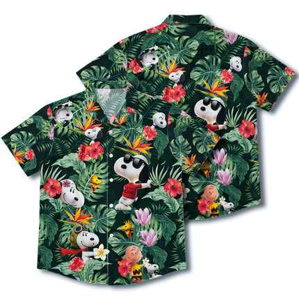 Tropical Jungle Floral Summer Beach Hawaiian Shirt