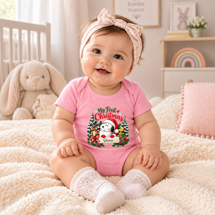 Personalized My First Christmas Baby Name Keepsake Baby Bodysuit