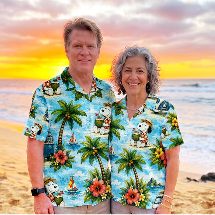 Tropical Road Trip Beach Van Surf Summer Hawaiian Shirt