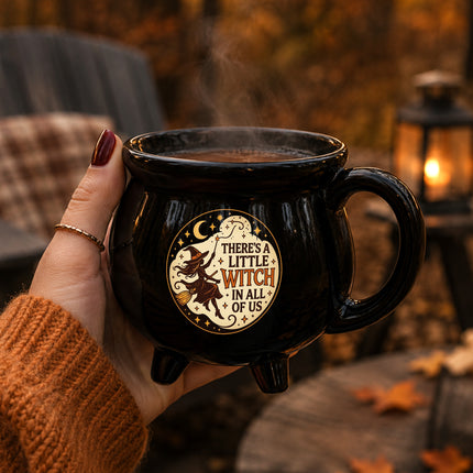 Little Witch Halloween Cauldron Ceramic Mug Gift for Her