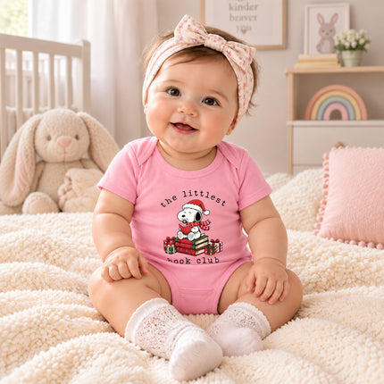 The Littlest Book Club Member Christmas Reader Baby Bodysuit