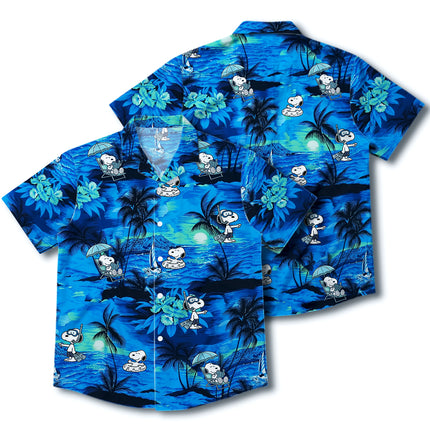 Blue Tropical Island Relaxing Beach Summer Hawaiian Shirt