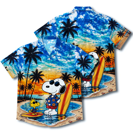 Sunset Tropical Surf Beach Summer Hawaiian Shirt