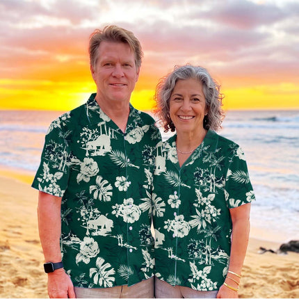 Beach Summer Vintage Tropical Floral Hawaiian Shirt