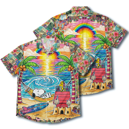 Tropical Beach Sunset Surf Paradise Summer Hawaiian Shirt