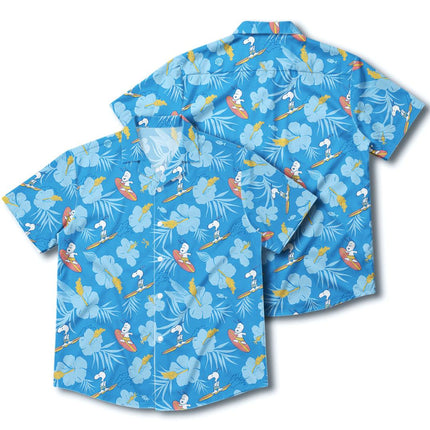 Beach Summer Surf Tropical Floral Blue Hawaiian Shirt