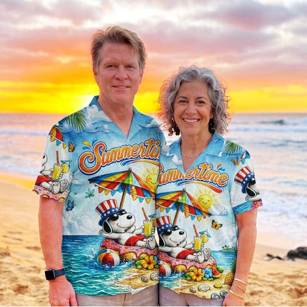 Beach Summer Island Float Tropical Vacation Hawaiian Shirt