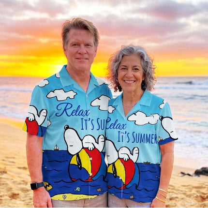 Beach Summer Relaxing Ocean Float Vacation Hawaiian Shirt
