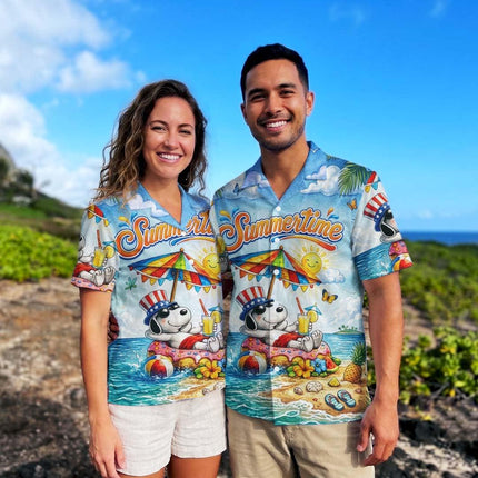 Beach Summer Island Float Tropical Vacation Hawaiian Shirt