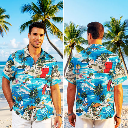 Tropical Island Adventure Surf Beach Summer Hawaiian Shirt