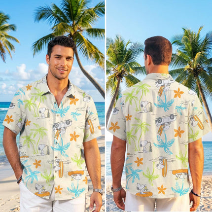 Tropical Palm Tree Surf Beach Hawaiian Shirt