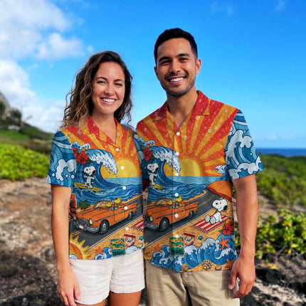 Sunset Beach Surf Road Trip Summer Hawaiian Shirt