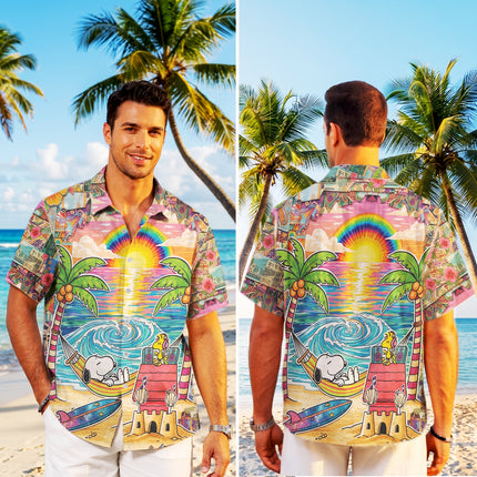 Tropical Beach Sunset Surf Paradise Summer Hawaiian Shirt