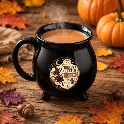 Little Witch Halloween Cauldron Ceramic Mug Gift for Her