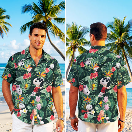 Tropical Jungle Floral Summer Beach Hawaiian Shirt