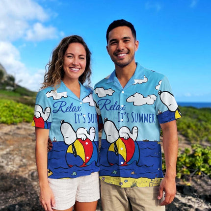 Beach Summer Relaxing Ocean Float Vacation Hawaiian Shirt