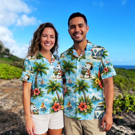 Tropical Road Trip Beach Van Surf Summer Hawaiian Shirt