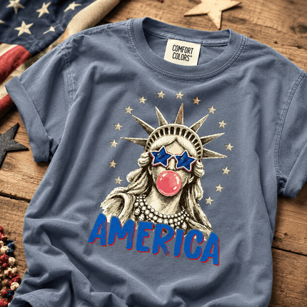 Comfort Colors America 250th Anniversary USA Bubblegum Statue T-Shirt