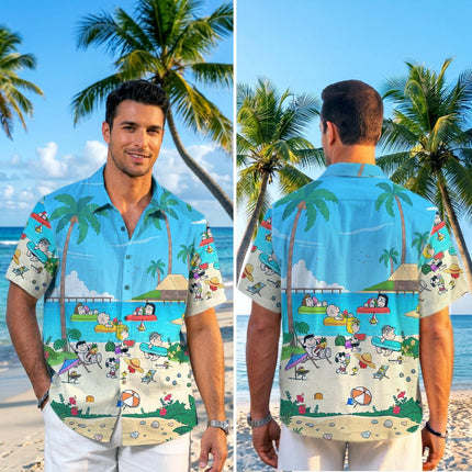 Tropical Island Beach Vacation Summer Hawaiian Shirt