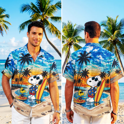 Sunset Tropical Surf Beach Summer Hawaiian Shirt