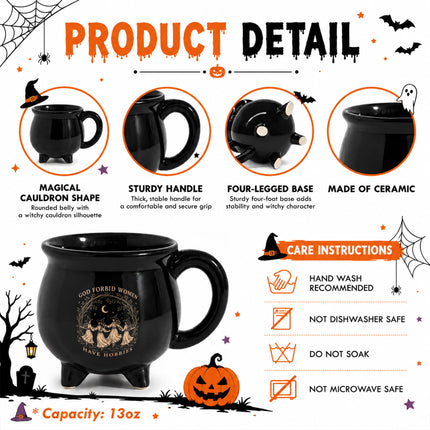 God Forbid Women Have Hobbies Witch Cauldron Mug Halloween