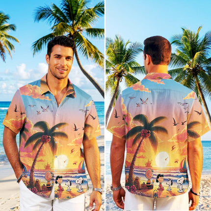 Tropical Sunset Beach Paradise Summer Hawaiian Shirt