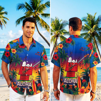 Aloha Tropical Music Beach Summer Hawaiian Shirt
