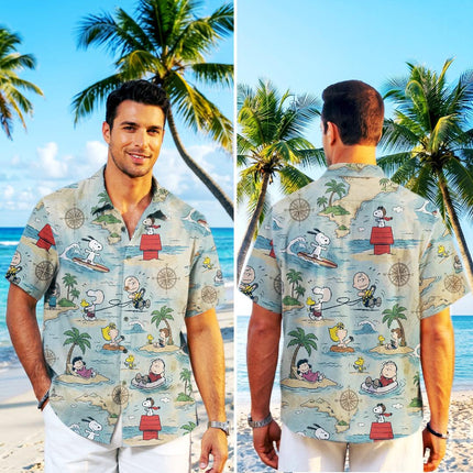 Tropical Island Adventure Beach Summer Hawaiian Shirt