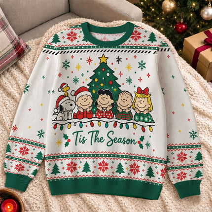 Funny Tis The Season Ugly Sweatshirt Christmas Cartoon Friends
