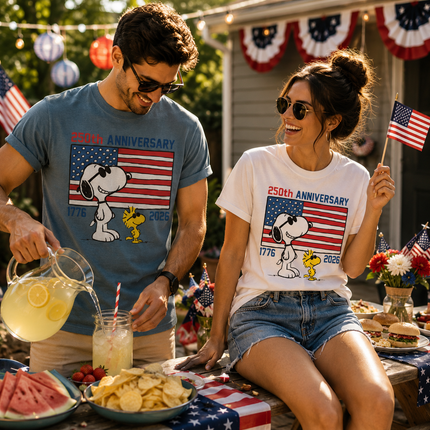 Comfort Colors 250th Anniversary USA Cool Dog Flag T-Shirt