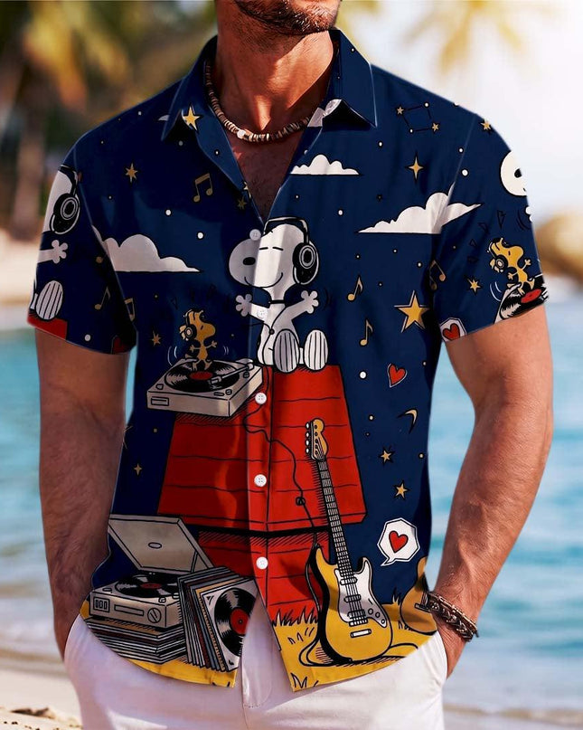 Music Night Sky Vintage Guitar Summer Hawaiian Shirt