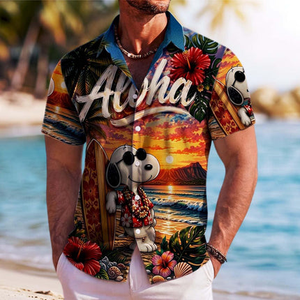 Aloha Tropical Beach Sunset Surf Vacation Hawaiian Shirt