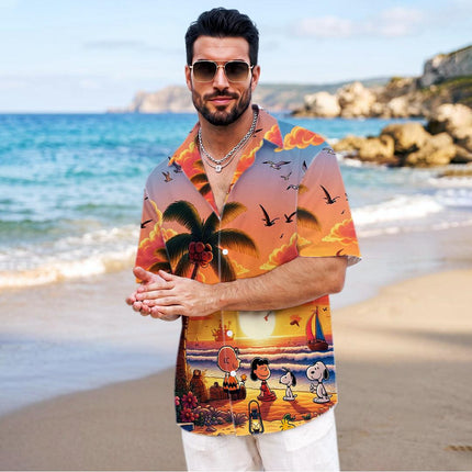 Tropical Sunset Beach Paradise Summer Hawaiian Shirt
