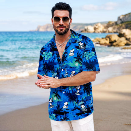 Blue Tropical Island Relaxing Beach Summer Hawaiian Shirt